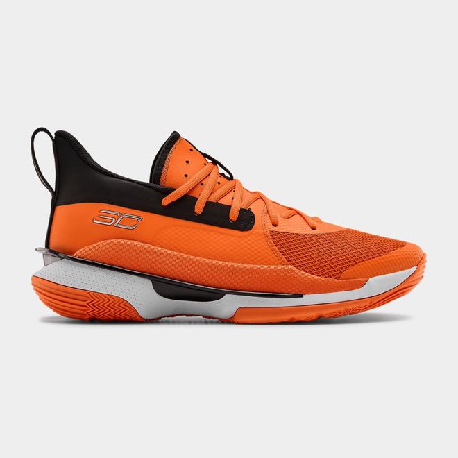 Under Armour Curry 7 Team - Damske Basketbalove Topanky - Oranžové/Biele